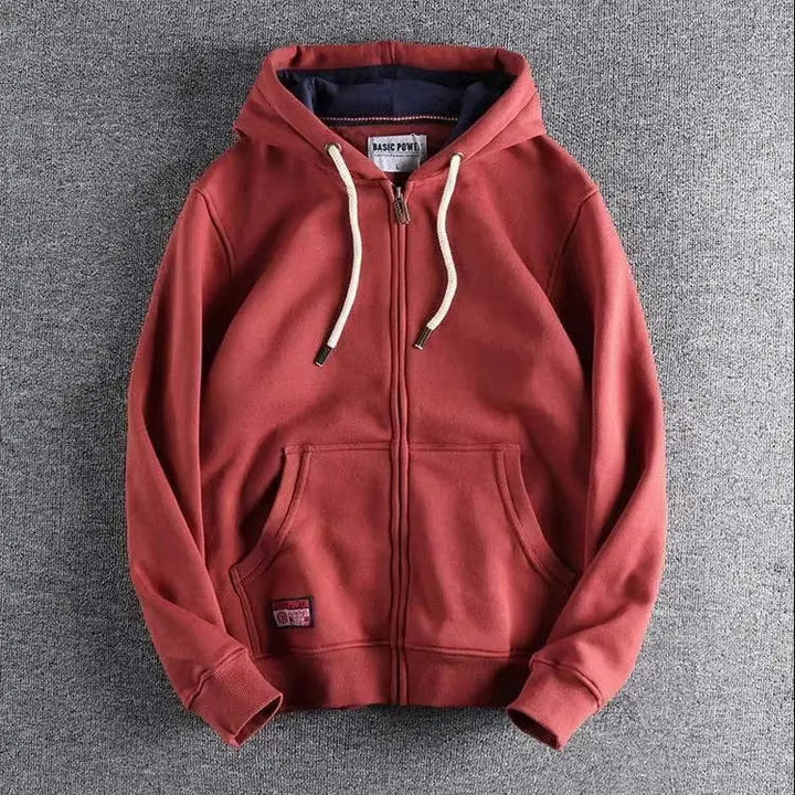 Edvorn | Herren Zip-Kapuzenpullover Fleece gefüttert - Image 1