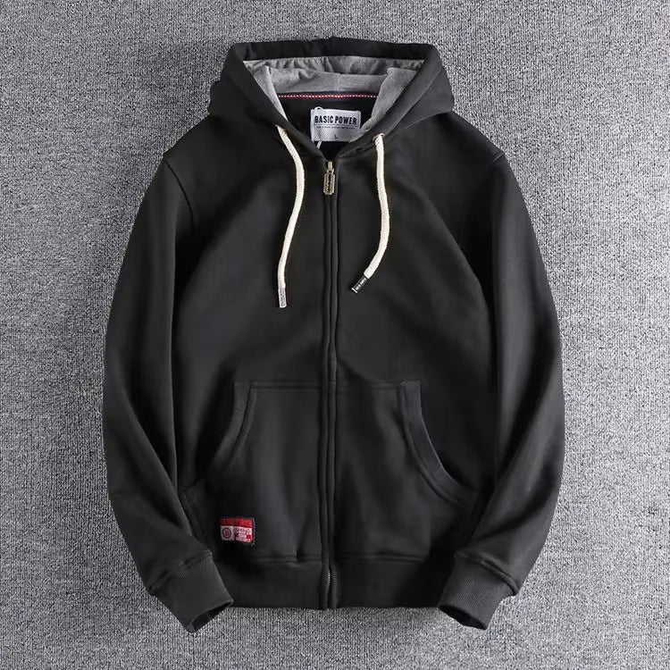 Edvorn | Herren Zip-Kapuzenpullover Fleece gefüttert - Image 2