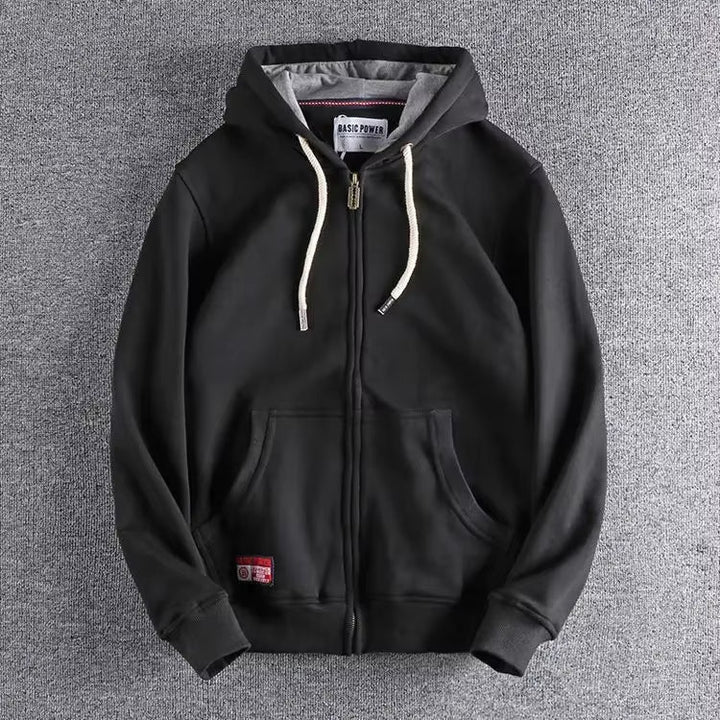 Edvorn | Herren Zip-Kapuzenpullover Fleece gefüttert - Image 2