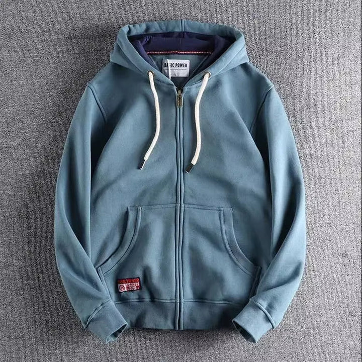 Edvorn | Herren Zip-Kapuzenpullover Fleece gefüttert - Image 3