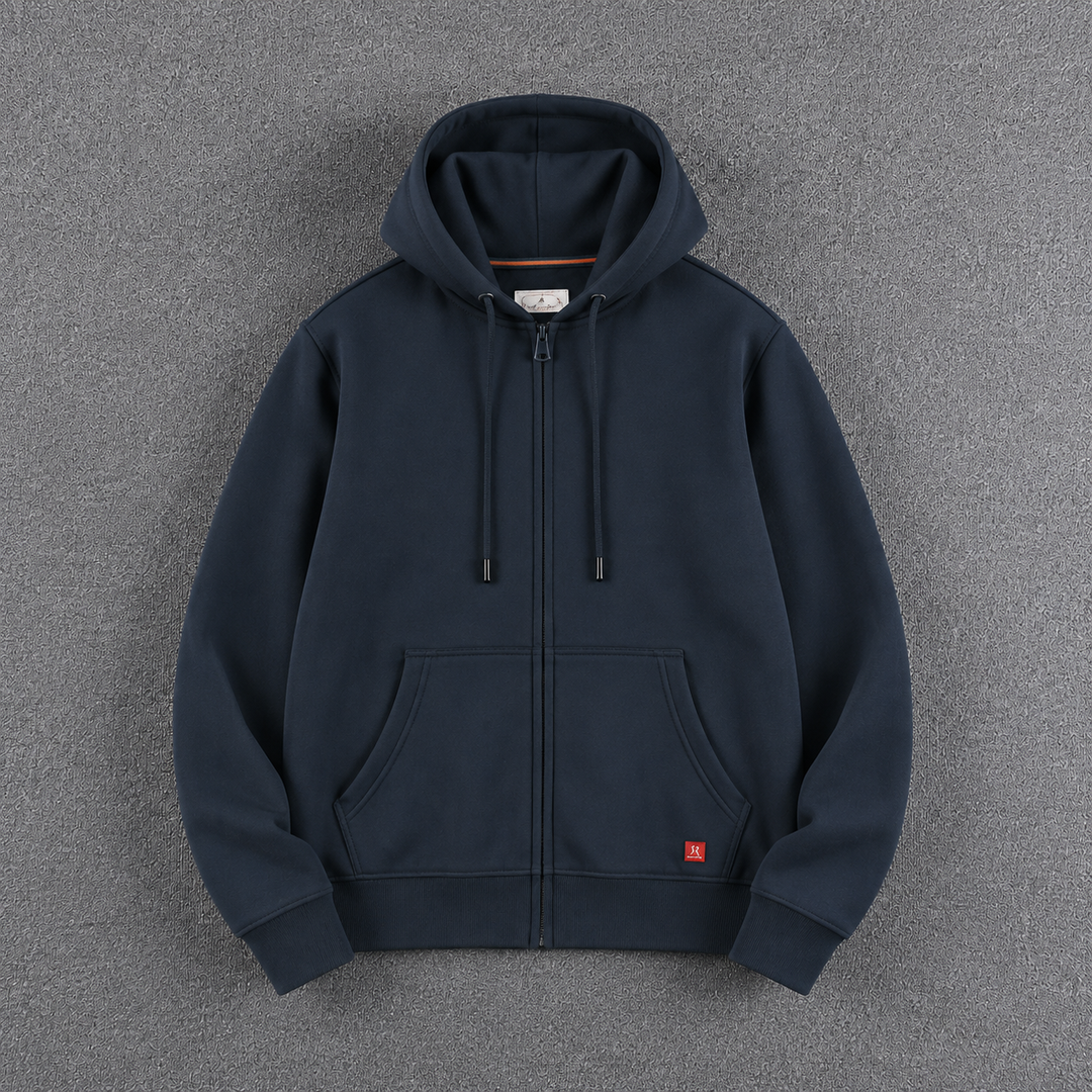 Edvorn | Herren Zip-Kapuzenpullover Fleece gefüttert - Image 5