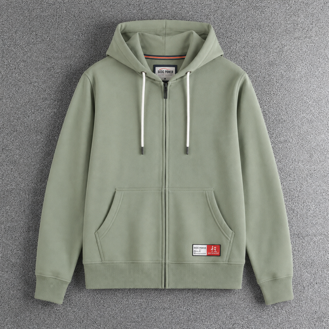 Edvorn | Herren Zip-Kapuzenpullover Fleece gefüttert - Image 6
