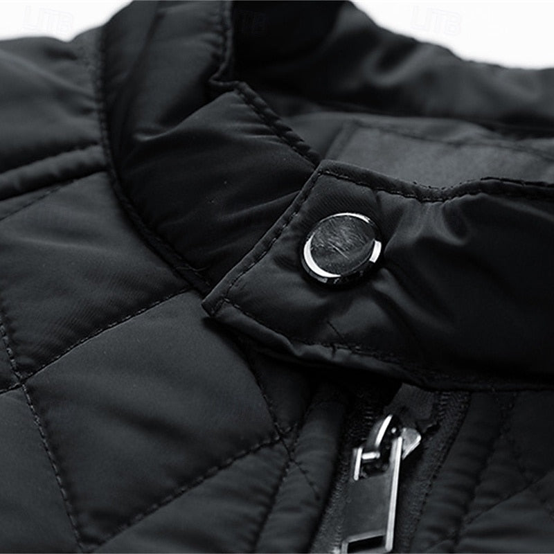 Eikvar | Herren Steppjacke Winterjacke Stehkragen - Black - Image 10