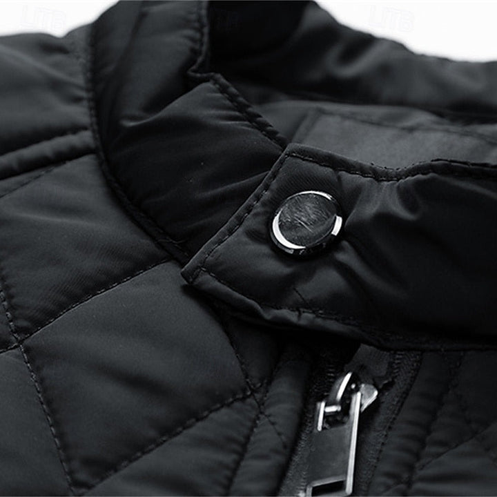 Eikvar | Herren Steppjacke Winterjacke Stehkragen - Black - Image 10