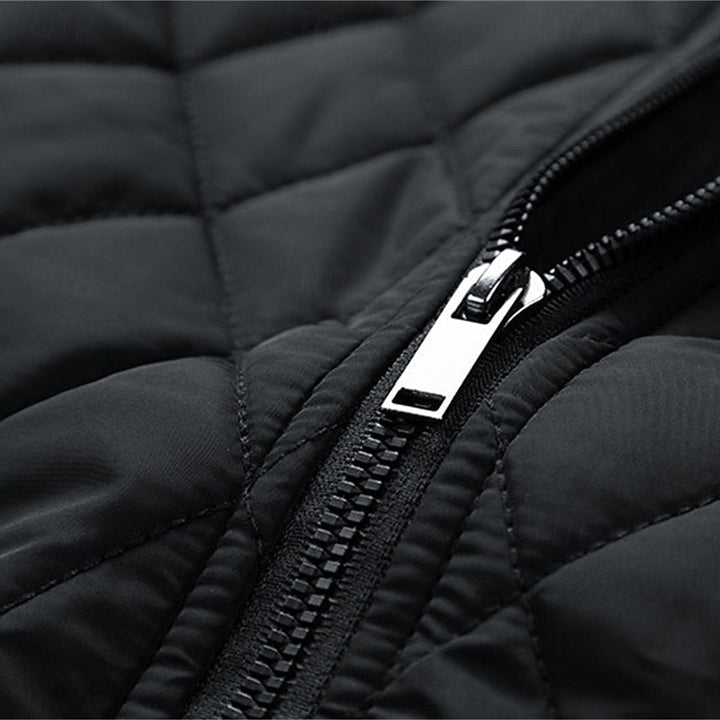 Eikvar | Herren Steppjacke Winterjacke Stehkragen - Black - Image 11