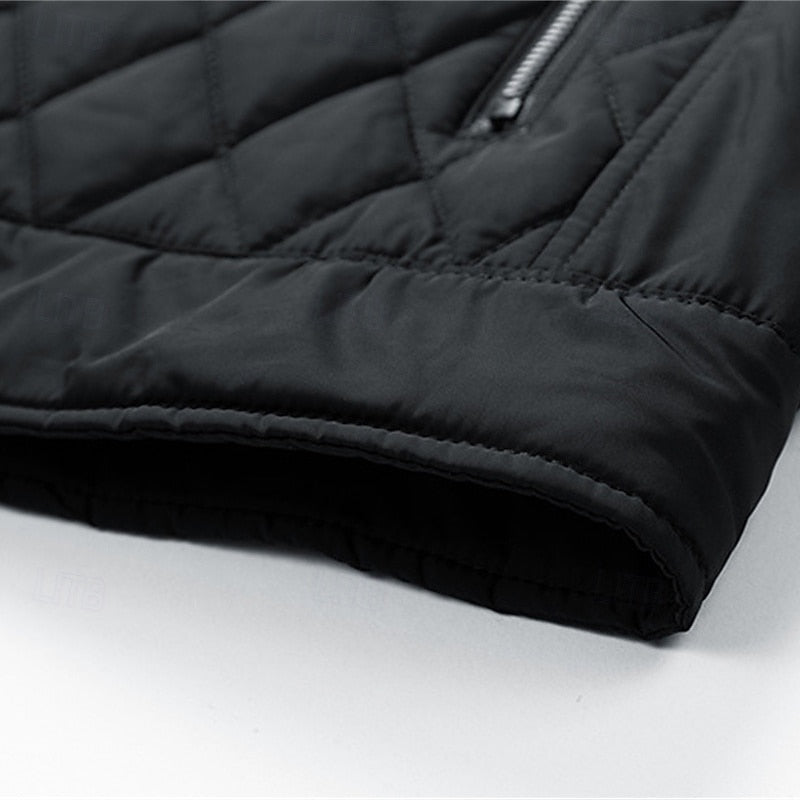 Eikvar | Herren Steppjacke Winterjacke Stehkragen - Black - Image 12