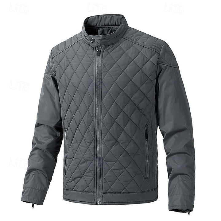 Eikvar | Herren Steppjacke Winterjacke Stehkragen - Black - Image 13