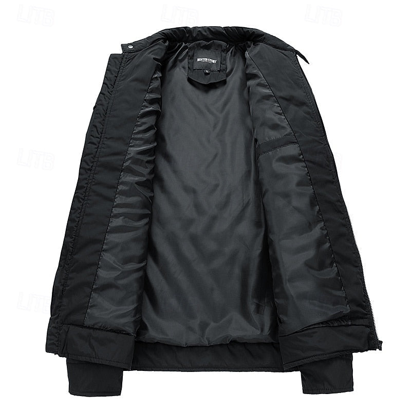 Eikvar | Herren Steppjacke Winterjacke Stehkragen - Black - Image 3
