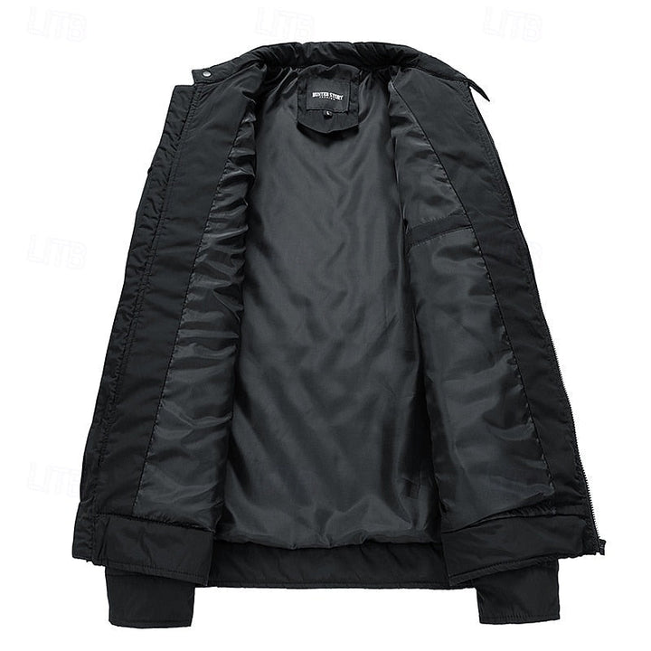 Eikvar | Herren Steppjacke Winterjacke Stehkragen - Black - Image 3