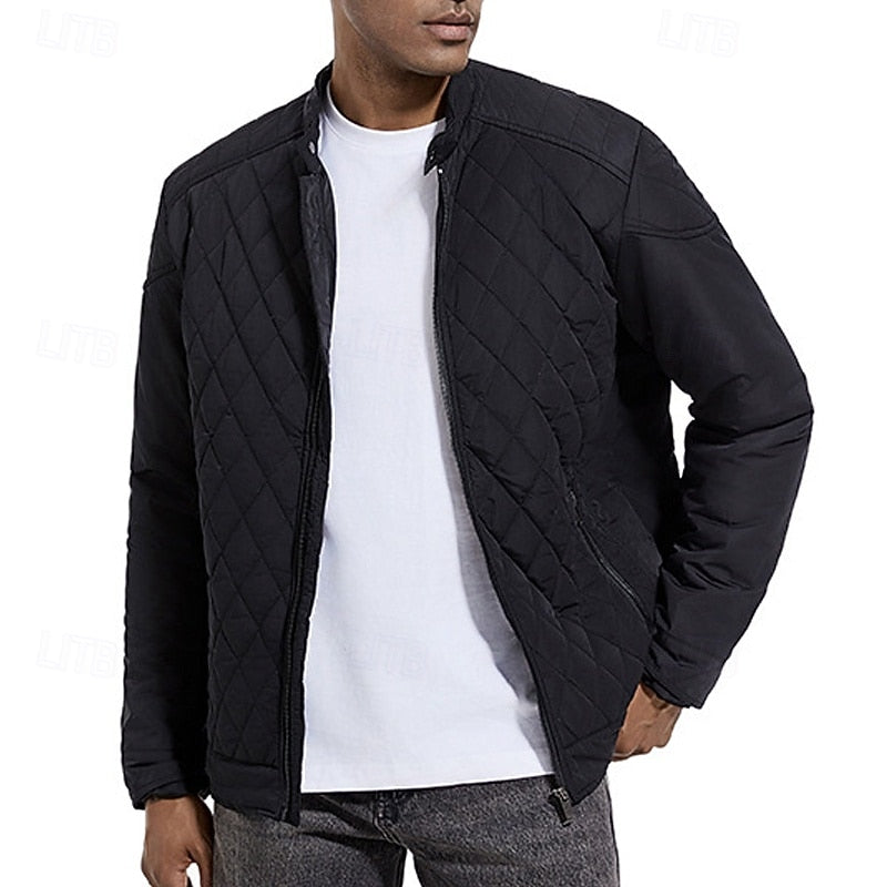 Eikvar | Herren Steppjacke Winterjacke Stehkragen - Black - Image 6