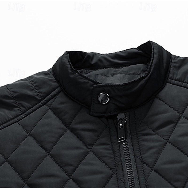 Eikvar | Herren Steppjacke Winterjacke Stehkragen - Black - Image 8