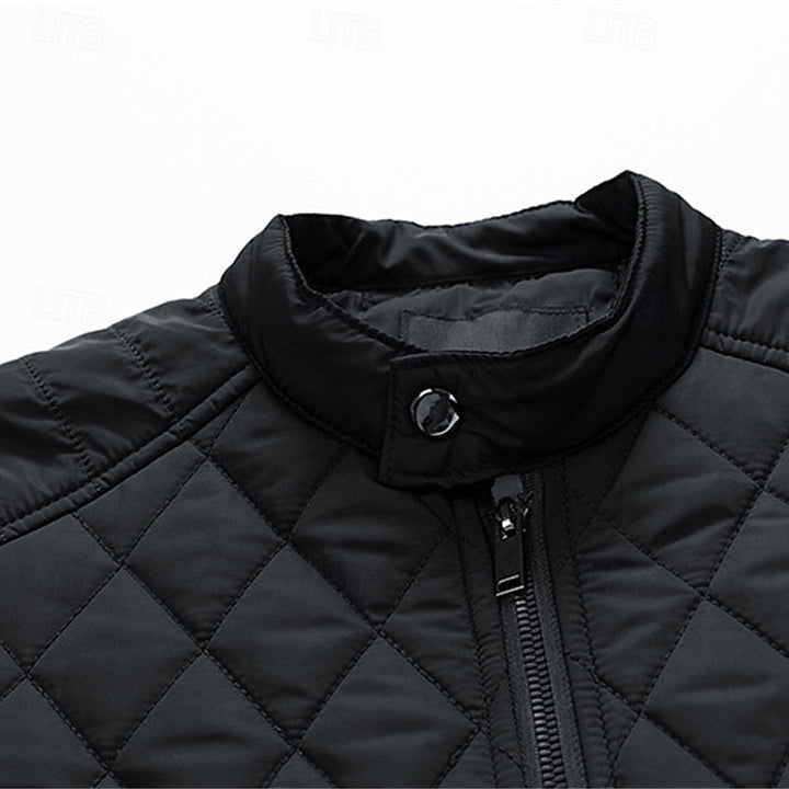 Eikvar | Herren Steppjacke Winterjacke Stehkragen - Black - Image 8