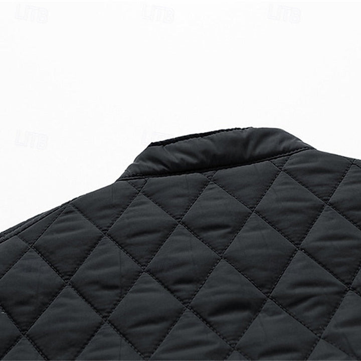 Eikvar | Herren Steppjacke Winterjacke Stehkragen - Black - Image 9