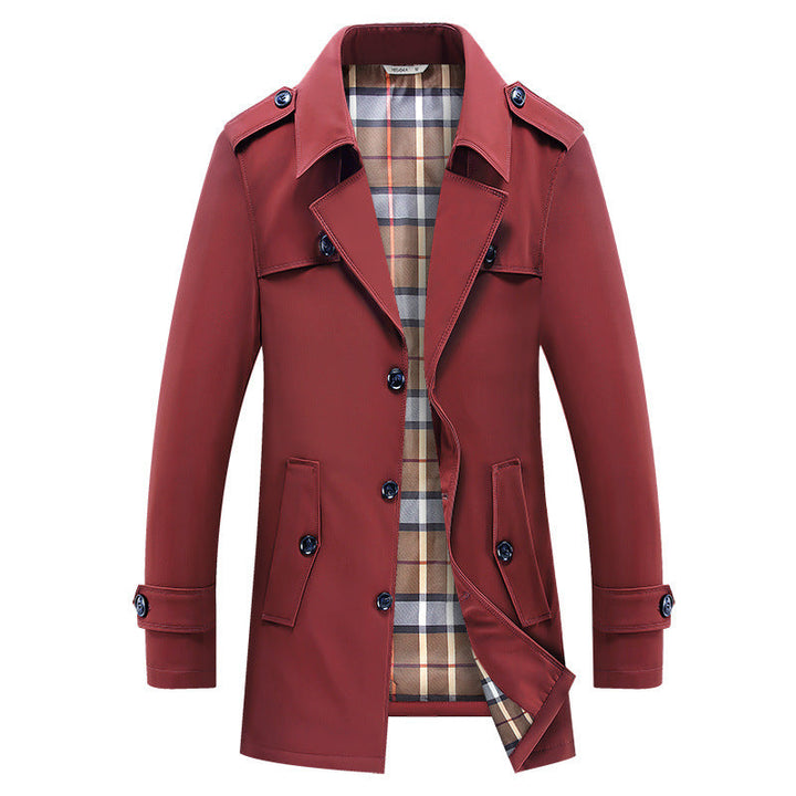 Eldmar | Herren Trenchcoat Wintermantel mit Innenfutter - Khaki - Image 10