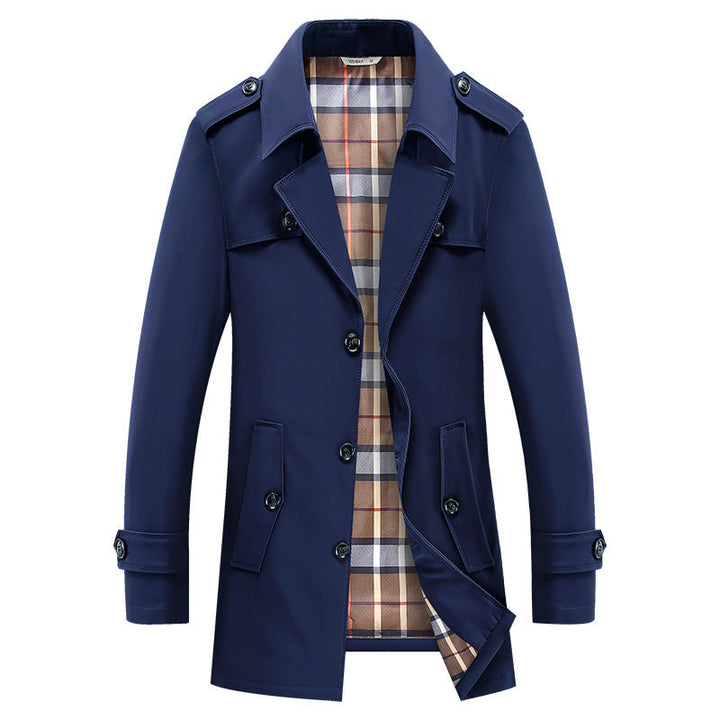 Eldmar | Herren Trenchcoat Wintermantel mit Innenfutter - Khaki - Image 8