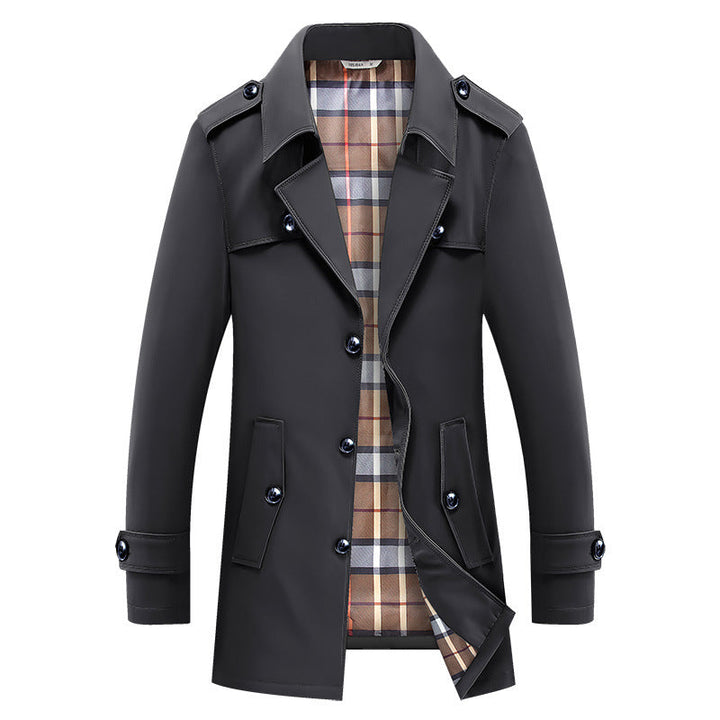 Eldmar | Herren Trenchcoat Wintermantel mit Innenfutter - Khaki - Image 9