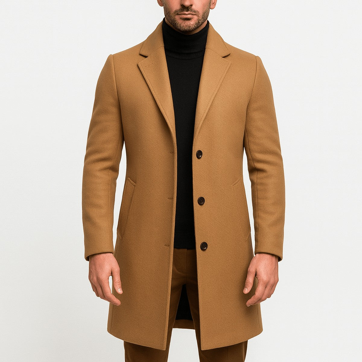 Eldmund | Herren Wintermantel Wollmantel Reverskragen - Image 1