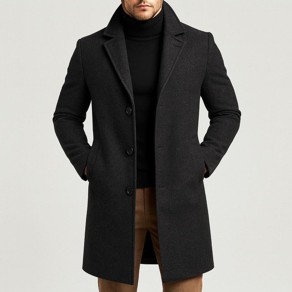 Eldmund | Herren Wintermantel Wollmantel Reverskragen - Image 2