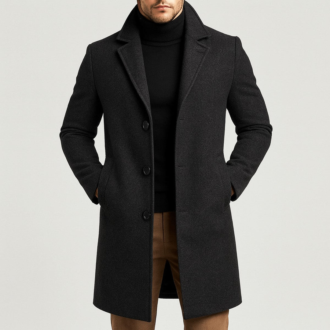 Eldmund | Herren Wintermantel Wollmantel Reverskragen - Image 2
