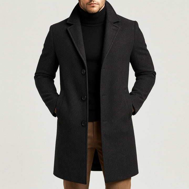 Eldmund | Herren Wintermantel Wollmantel Reverskragen - Image 2