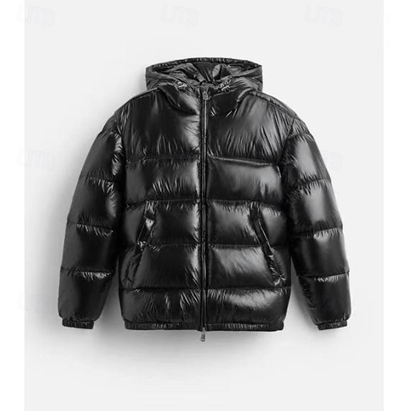 Eldvar | Herren Steppjacke mit Kapuze Winterjacke - Olive Green - Image 4