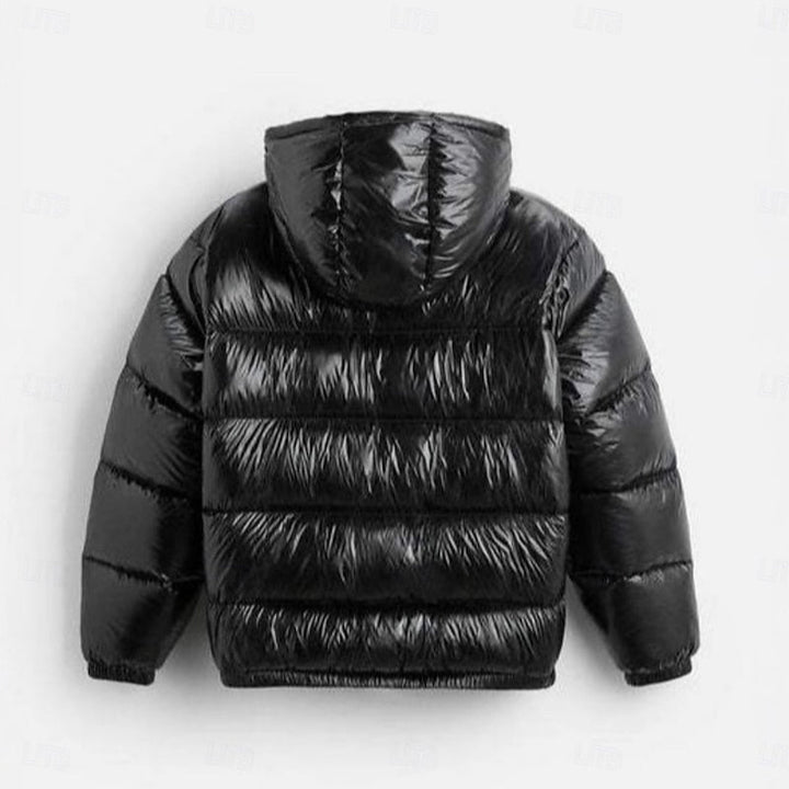 Eldvar | Herren Steppjacke mit Kapuze Winterjacke - Olive Green - Image 5