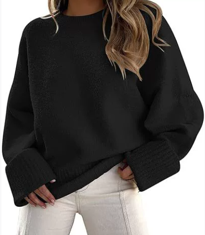 Eldvira | Damen Oversize Pullover Rundhals - Image 2