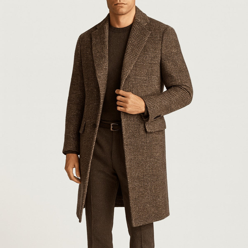 Eldwin | Herren Wintermantel Karo Wollmantel - Image 2