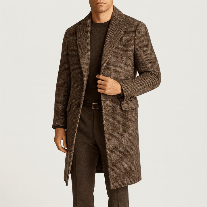 Eldwin | Herren Wintermantel Karo Wollmantel - Image 2