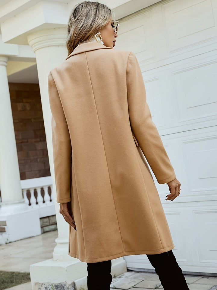 Eldwine | Damen Wintermantel Zweireihig - Camel - Image 3