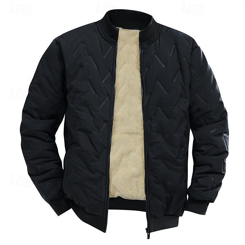 Eskvin | Herren Winterjacke Gefütterte Bomberjacke - Dark Grey - Image 4