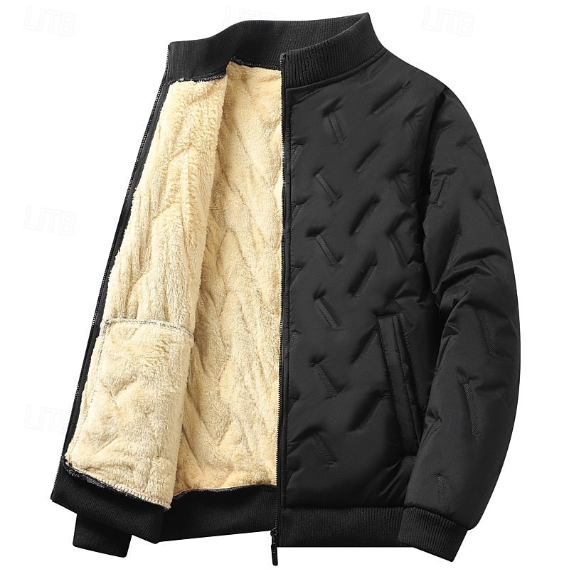 Eskvin | Herren Winterjacke Gefütterte Bomberjacke - Dark Grey - Image 5
