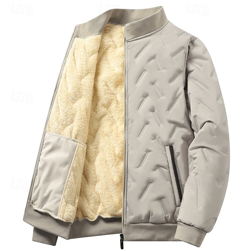 Eskvin | Herren Winterjacke Gefütterte Bomberjacke - Dark Grey - Image 8