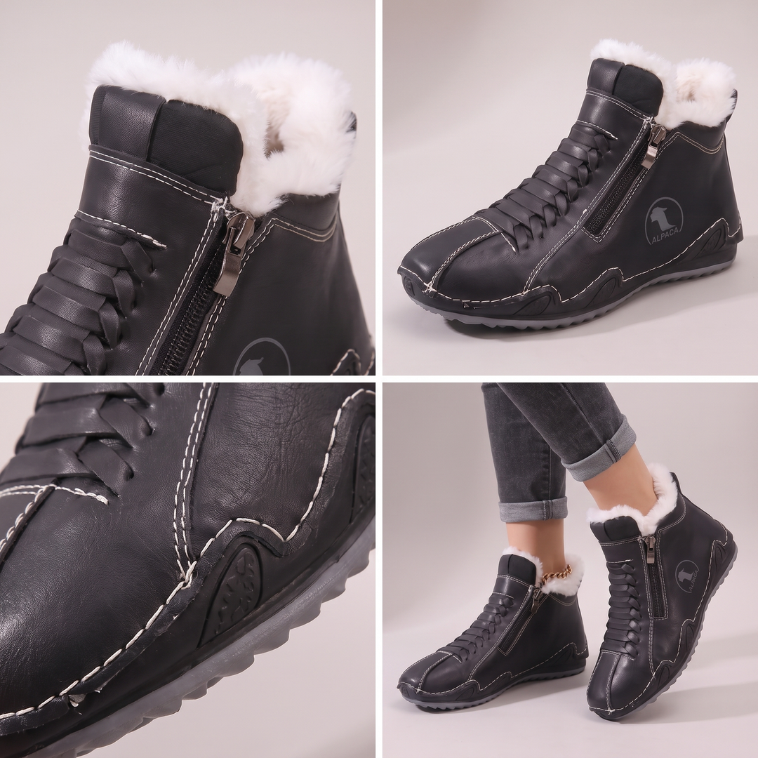 Felvorna | Damen Gefütterte Winterstiefelette - Black - Image 11