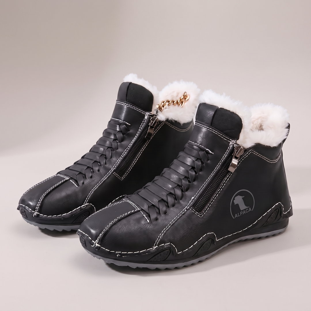 Felvorna | Damen Gefütterte Winterstiefelette - Black - Image 9