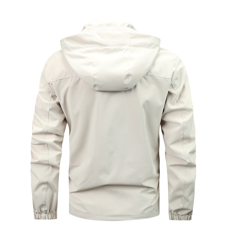 Fendrik | Herren Regenjacke mit Kapuze Winddicht - Black - Image 3