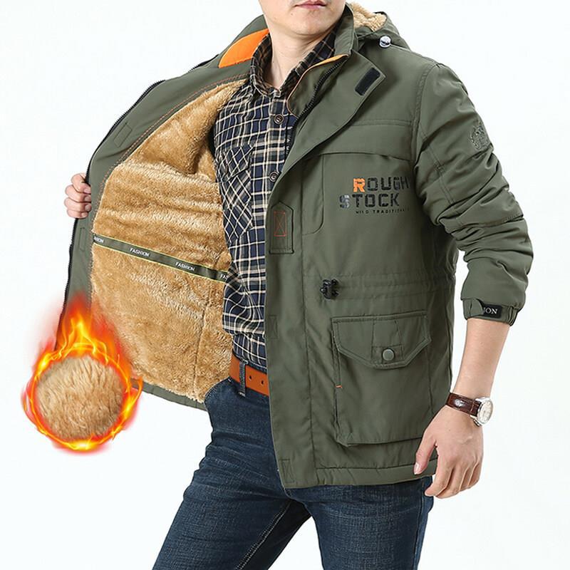 Fendrik | Herren Winterjacke mit Kapuze gefüttert - Image 8