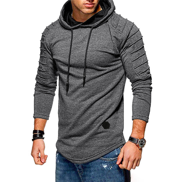Fendwall | Herren Kapuzenpullover mit Raffärmel-Detail - Olive Green - Image 7