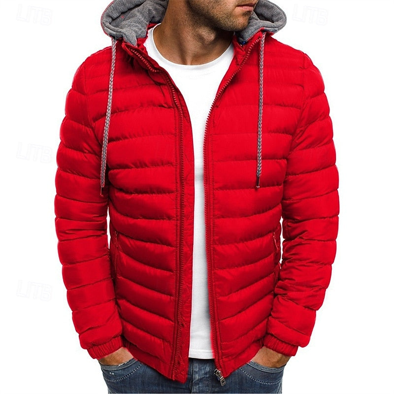 Fenrik | Herren Winterjacke Steppjacke mit Kapuze - Blue - Image 3