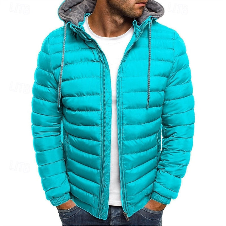 Fenrik | Herren Winterjacke Steppjacke mit Kapuze - Blue - Image 5