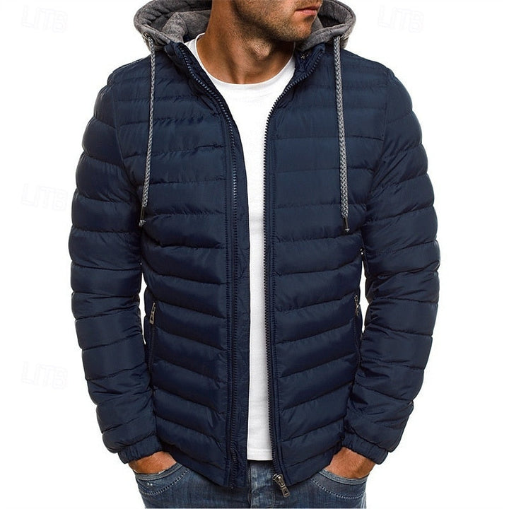 Fenrik | Herren Winterjacke Steppjacke mit Kapuze - Blue - Image 6