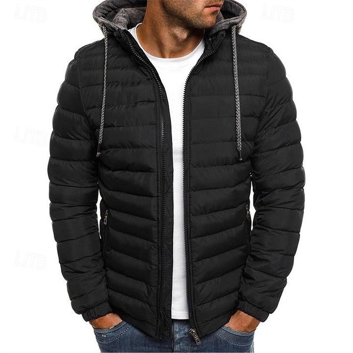 Fenrik | Herren Winterjacke Steppjacke mit Kapuze - Blue - Image 7