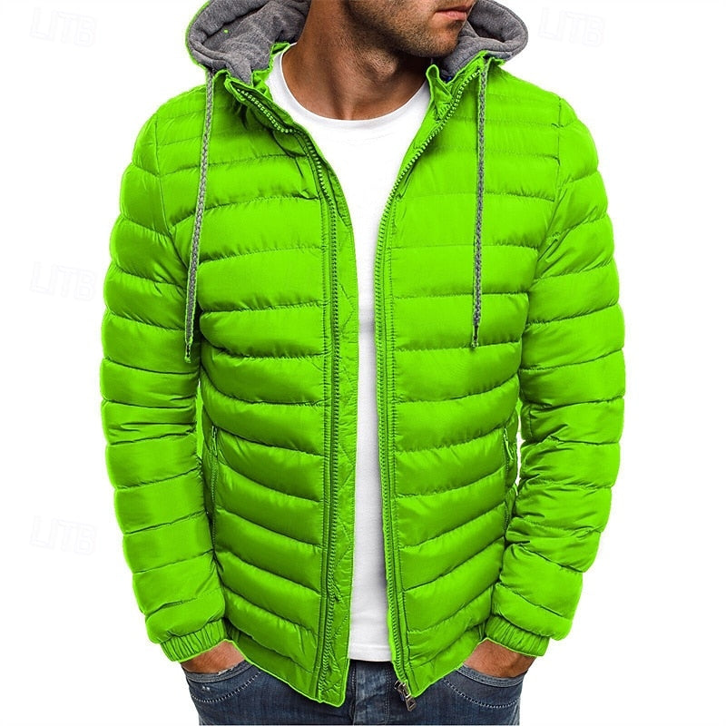 Fenrik | Herren Winterjacke Steppjacke mit Kapuze - Blue - Image 8