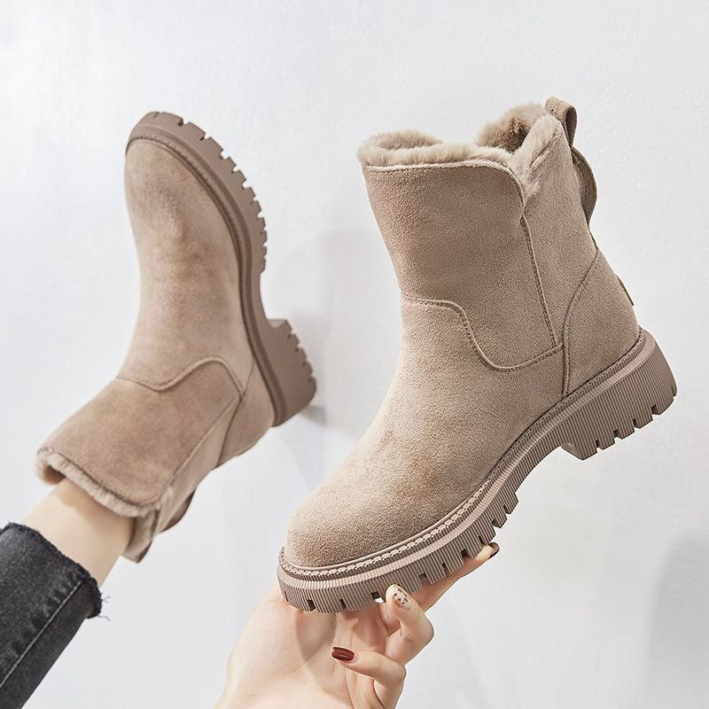 Fenrike | Damen Winterschuhe gefüttert Stiefelette - Beige - Image 1