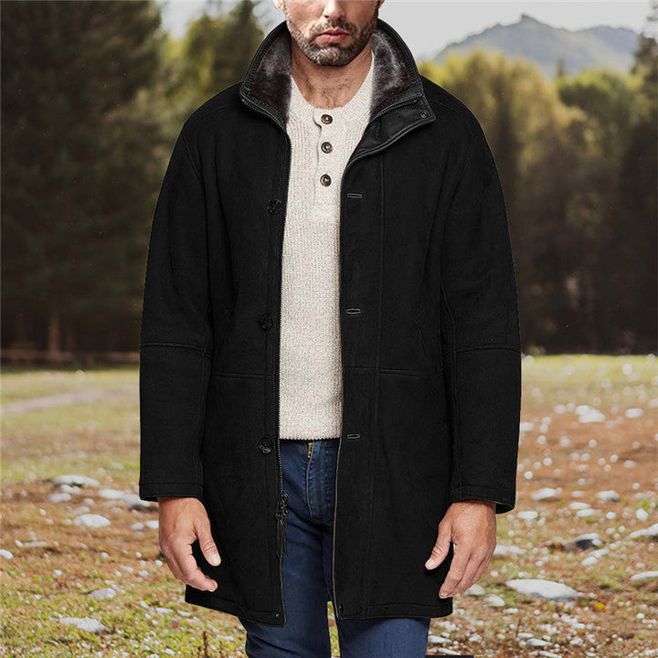 Fenwald | Herren Wintermantel mit Teddykragen - Black - Image 7