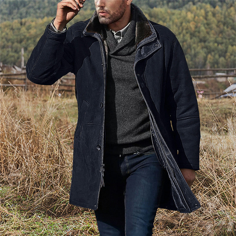 Fenwald | Herren Wintermantel mit Teddykragen - Black - Image 8