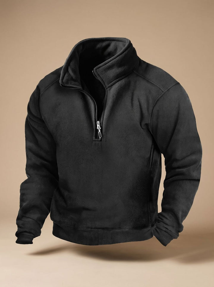 Fenwick | Herren Fleece Pullover mit Stehkragen - Black - Image 1