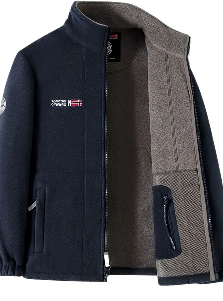 Fenwick | Herren Fleecejacke Stehkragen Outdoor - Navy - Image 1