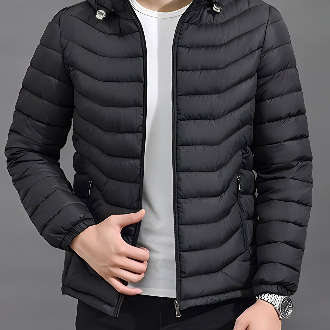 Fenwick | Herren Winterjacke Steppjacke mit Kapuze - Black - Image 1