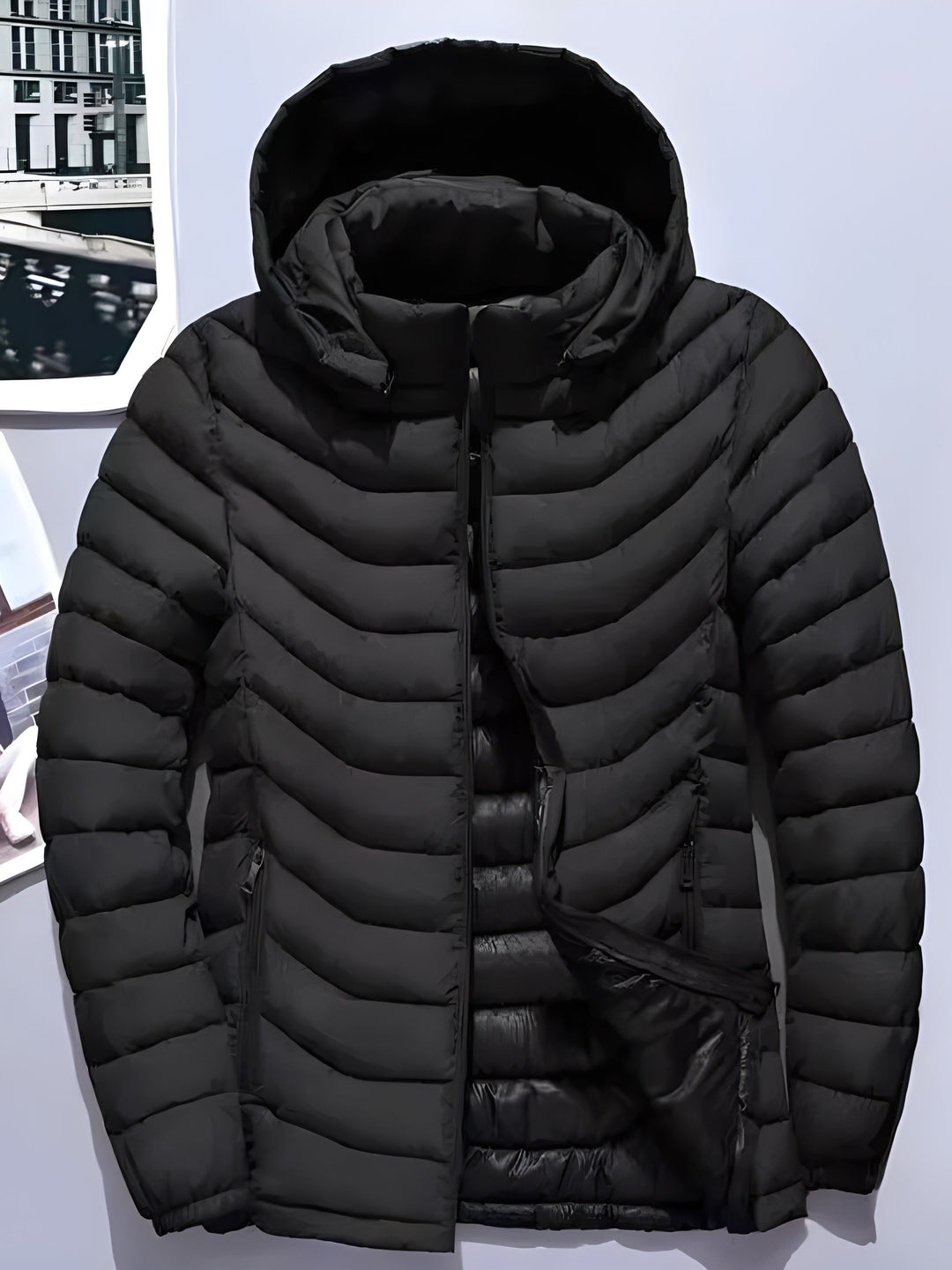 Fenwick | Herren Winterjacke Steppjacke mit Kapuze - Black - Image 2